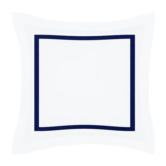 Bella Navy Framed Percale Euro Sham