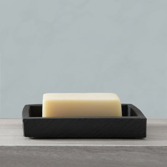 Charcoal Slate Resin Bath Accessories, Soap Dish