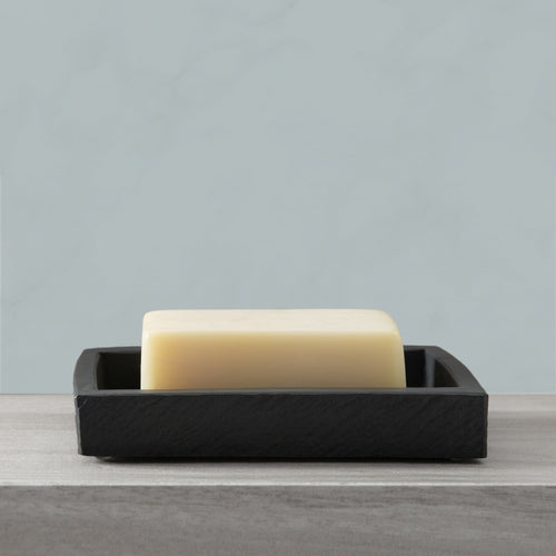 Charcoal Slate Resin Bath Accessories, Soap Dish