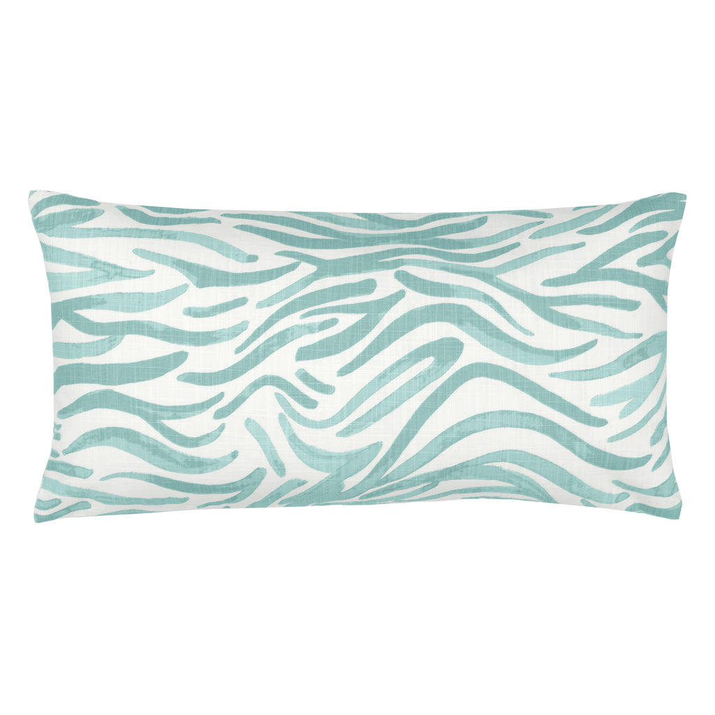 Seafoam Green Watercolor Reef Throw Pillow