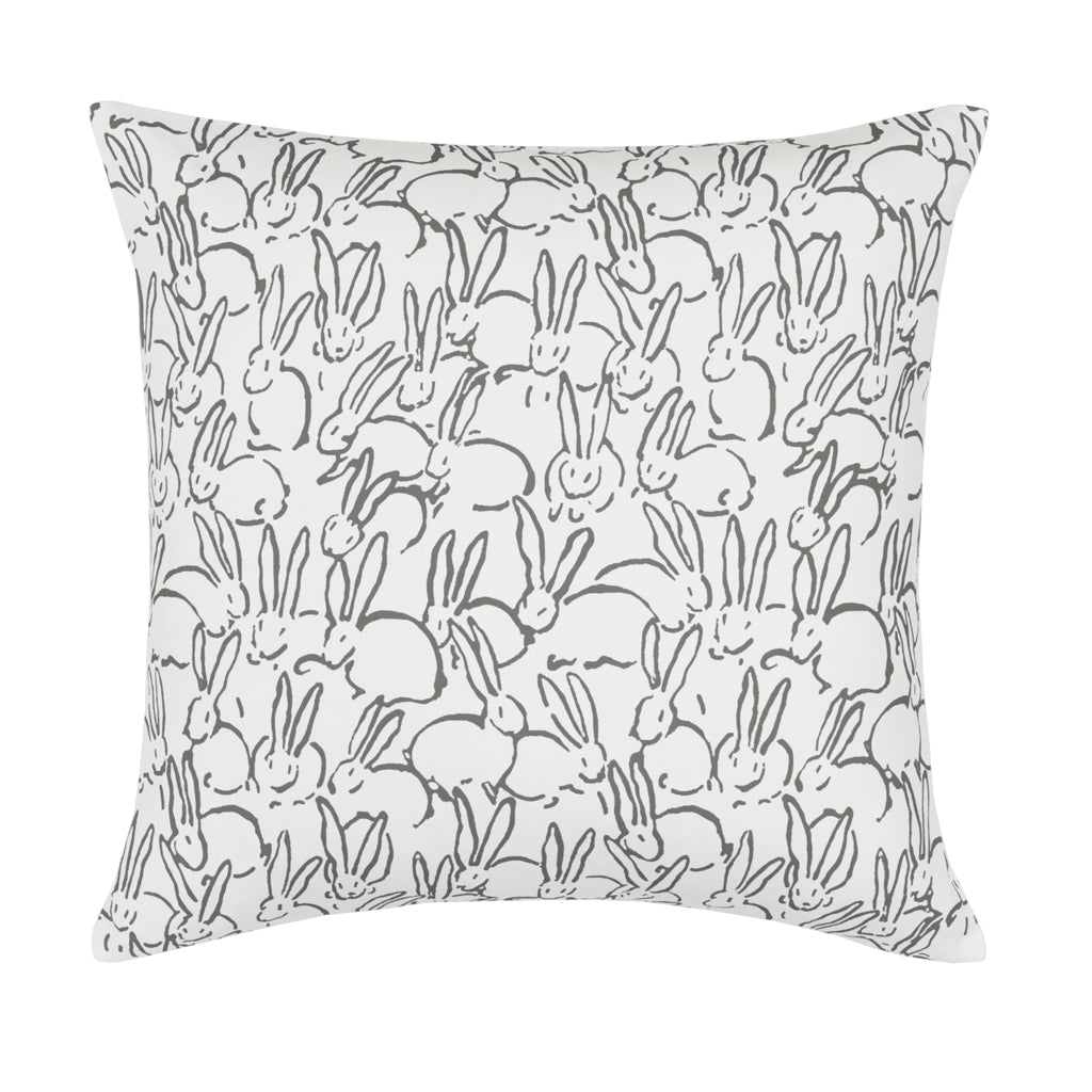 The Grey Bunnies Square Throw Pillow