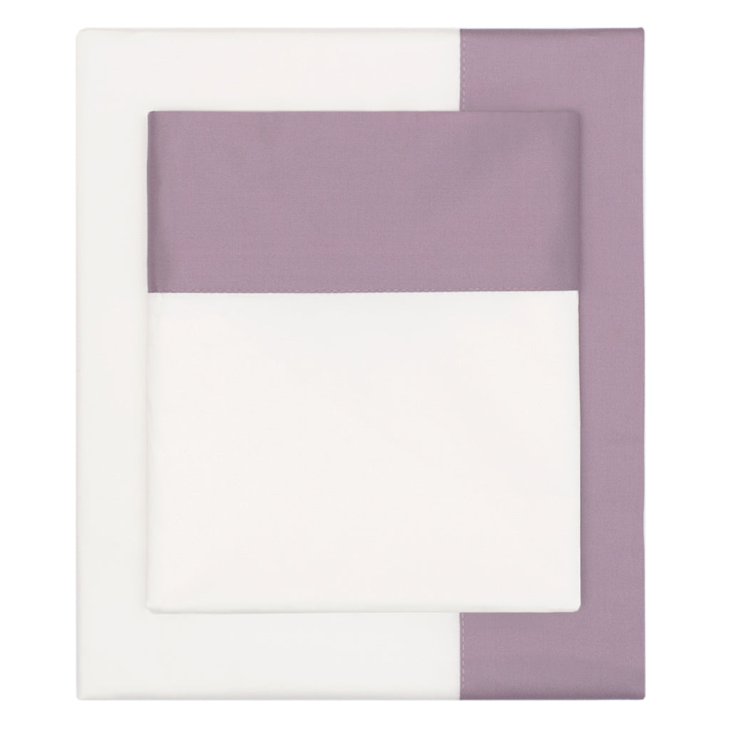 Lilac Purple Border Sheet Set (Fitted, Flat, & Pillow Cases)