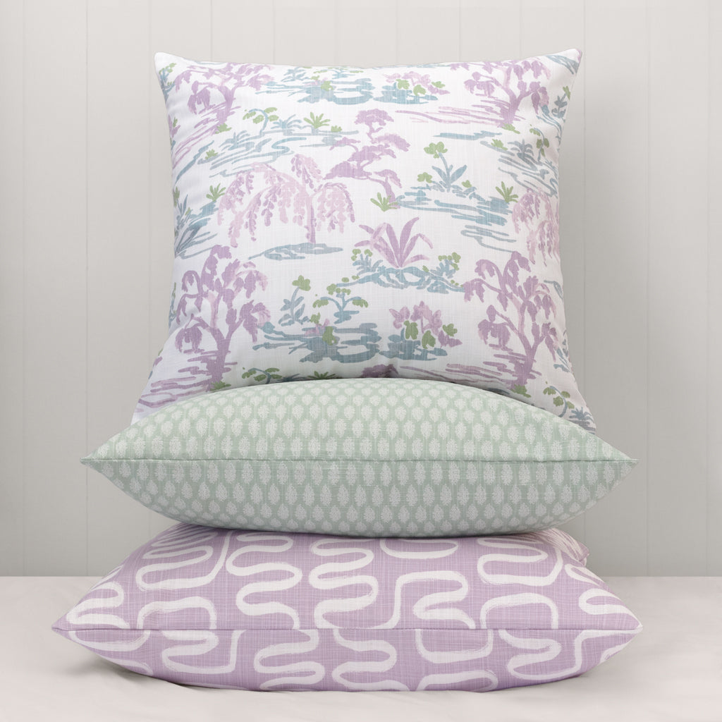 The Purple Tranquility Square Throw Pillow