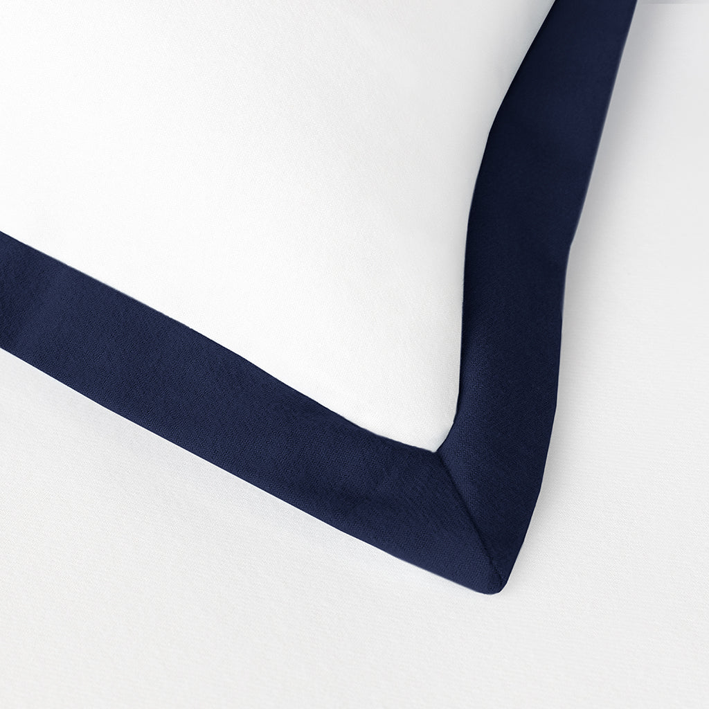 Navy Quinn Flannel Duvet Cover