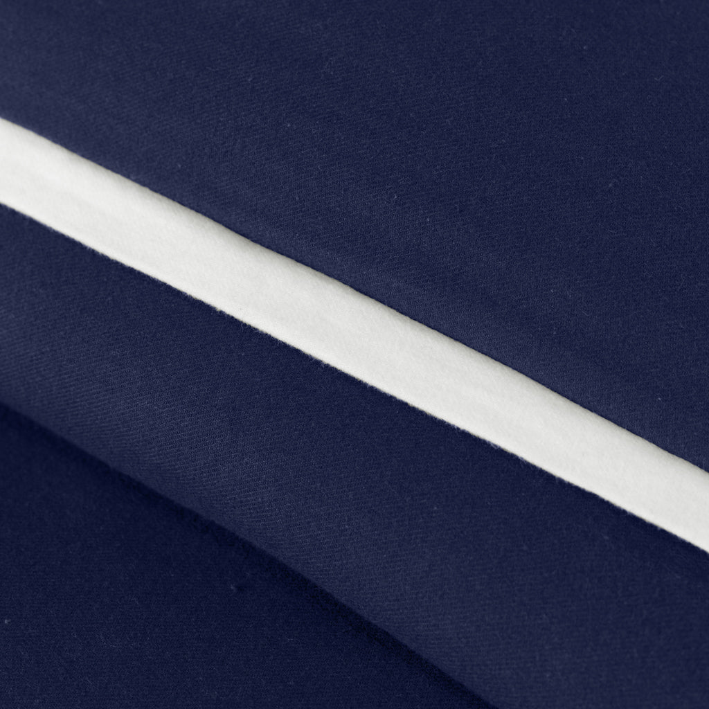 Navy Hudson Flannel Sham Pair