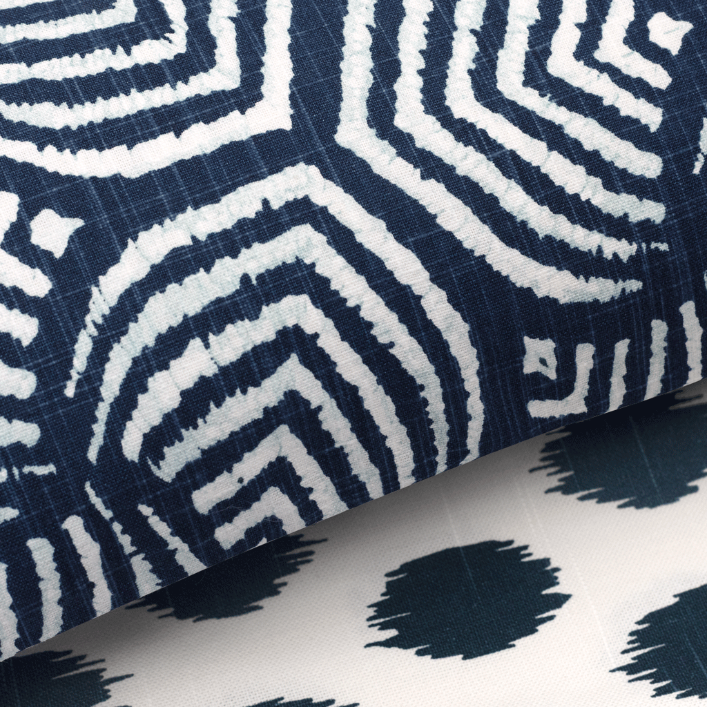 Dusk Blue Ikat Dot Throw Pillow