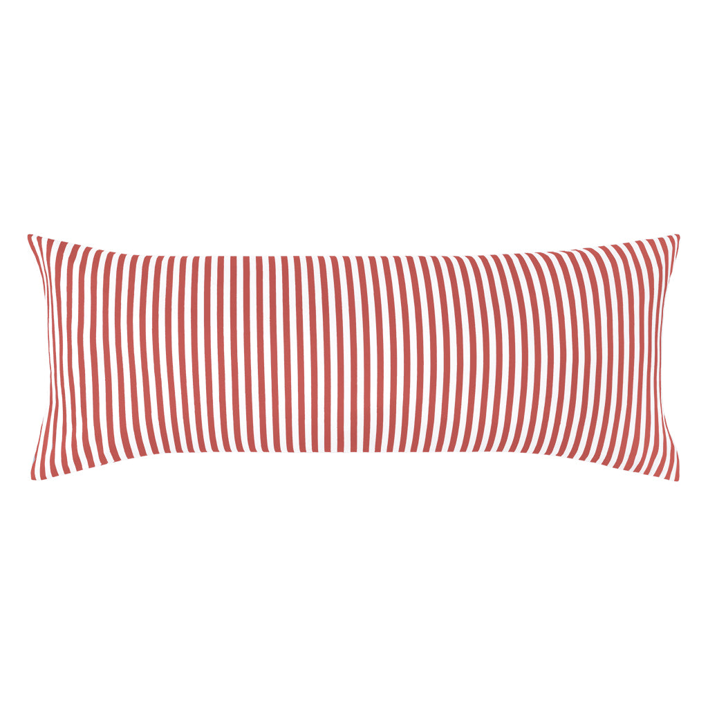The Red Striped Extra Long Lumbar Throw Pillow