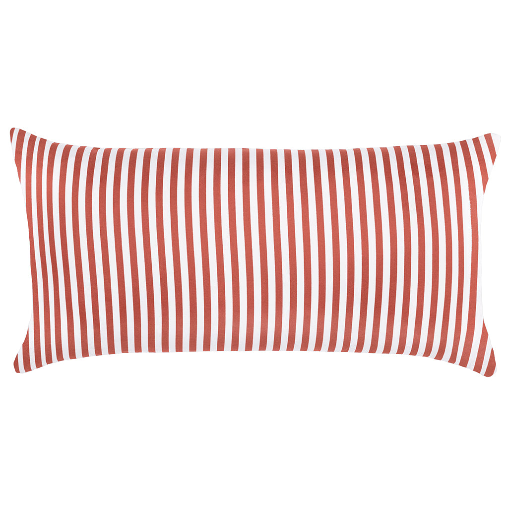 Red Striped Throw Pillow