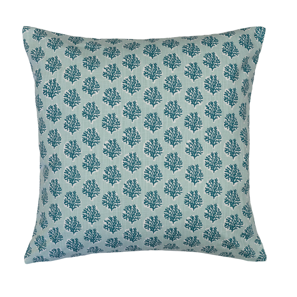 The Seafoam Marine Reef Square Throw Pillow