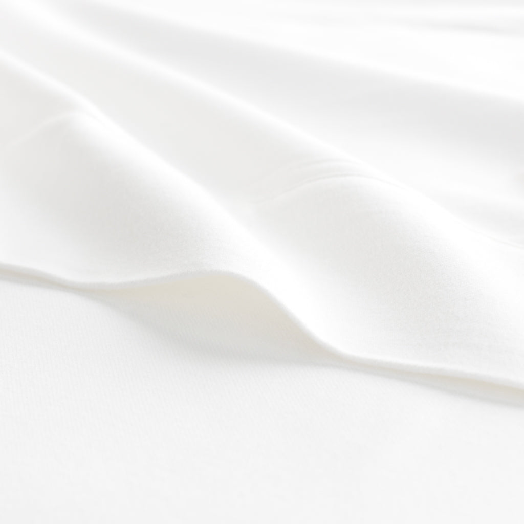Soft White Flannel Sheet Set (Fitted, Flat, & Pillow Cases)