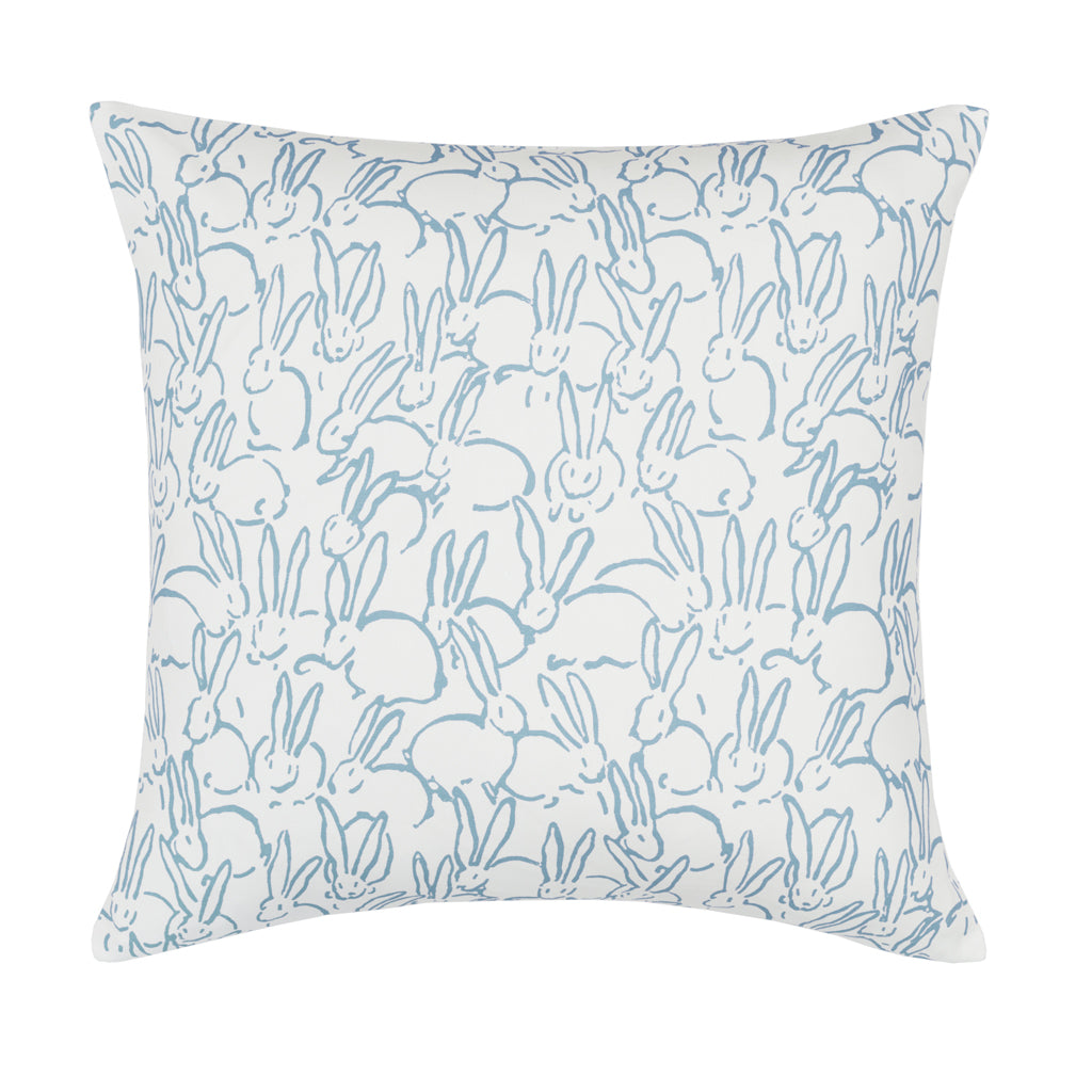 Bedroom inspiration and bedding decor | The Blue Bunnies Square Throw Pillow Duvet Cover | Crane and Canopy
