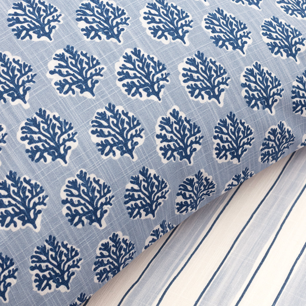 The Blue Marine Reef Square Throw Pillow