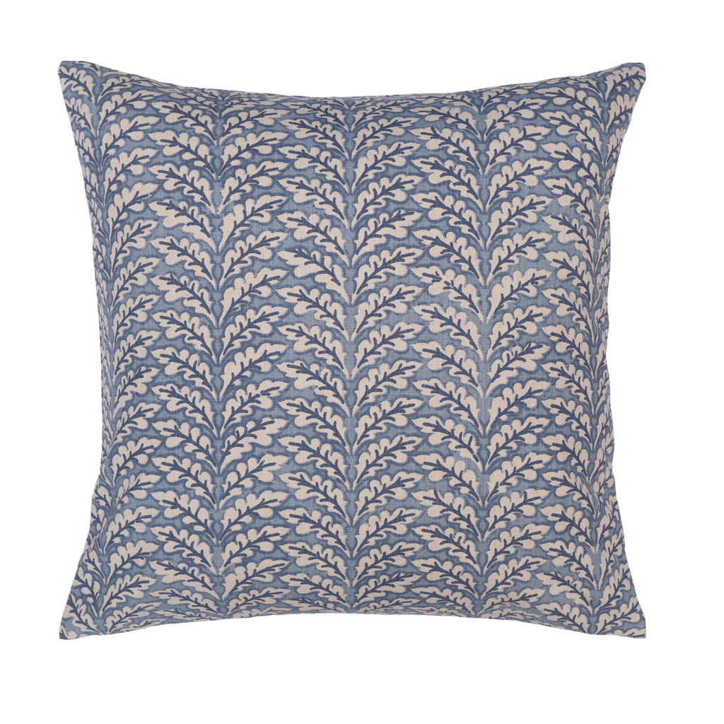 The Blue Sea Fern Square Throw Pillow