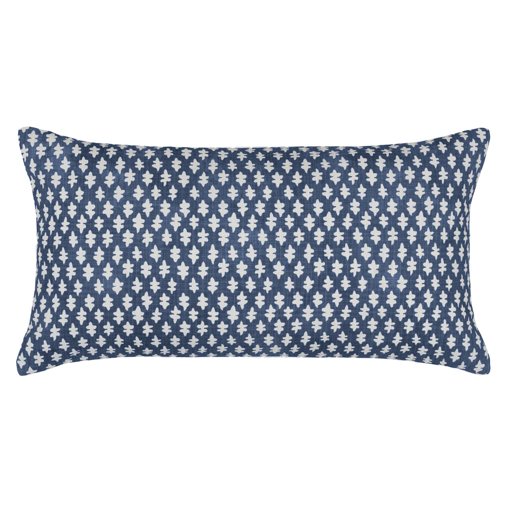 The Navy Sprig Throw Pillow