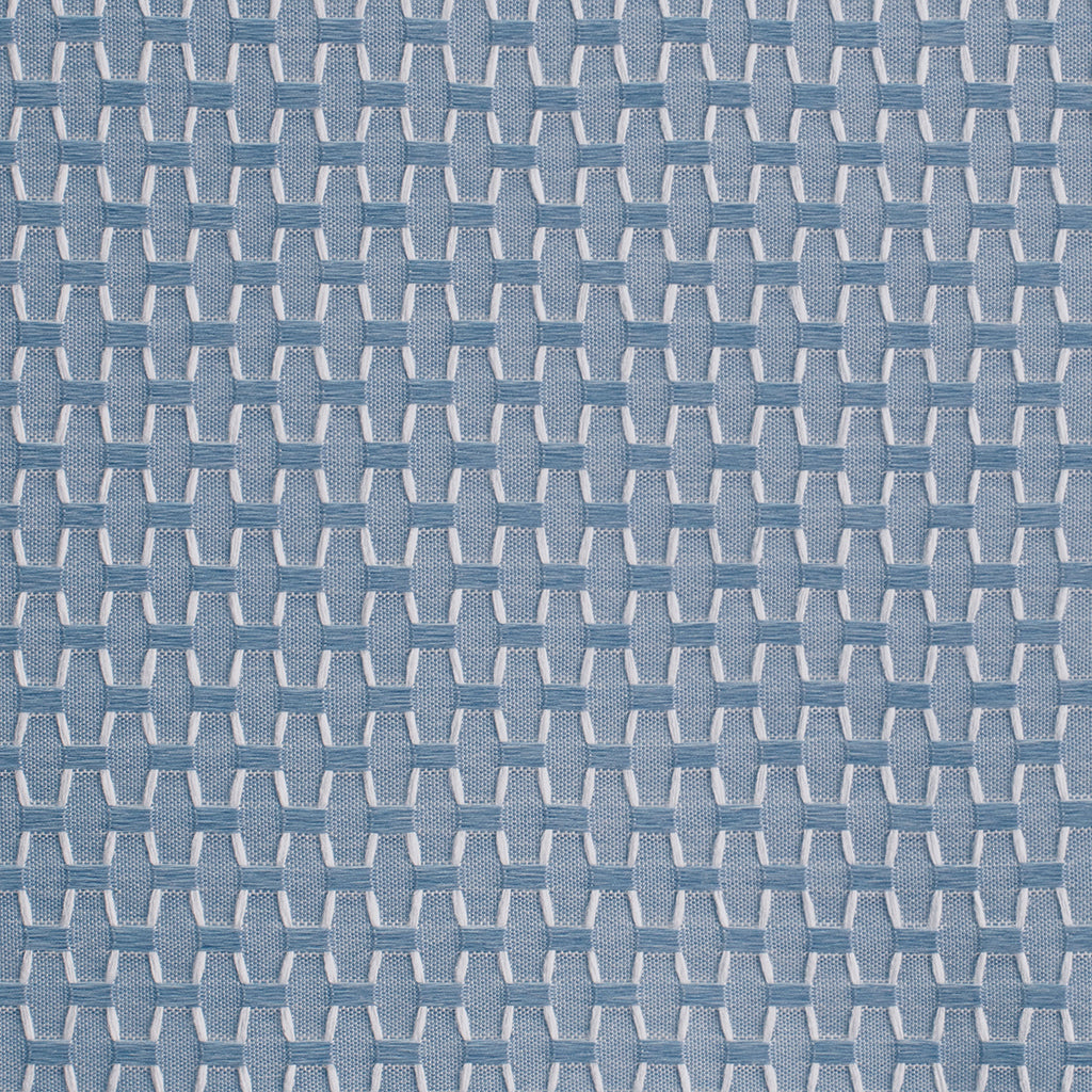 The Blue Stitched Hexagon Shower Curtain