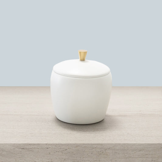 Gold Luna Resin Bath Accessories, Cotton Jar