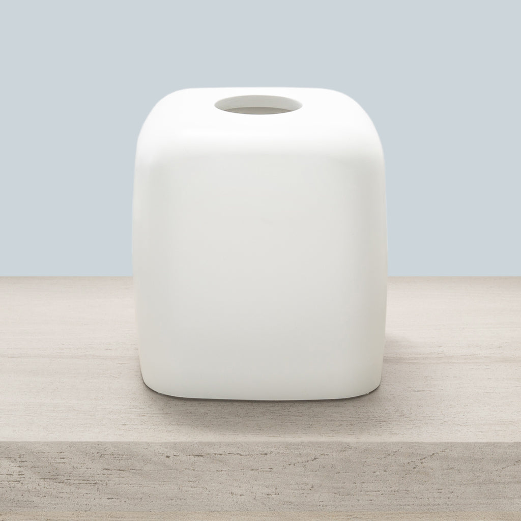 Gold Luna Resin Bath Accessories, Tissue Box Cover