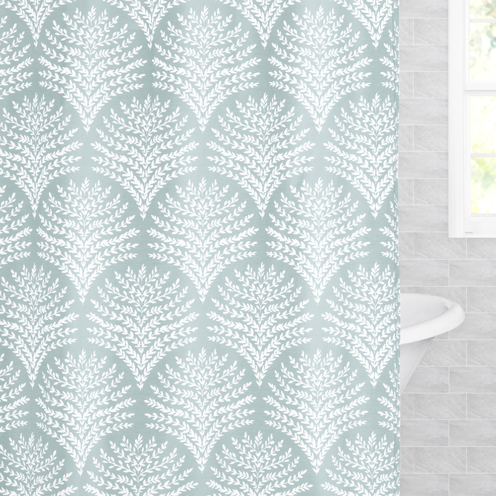The Green Avalon Shower Curtain