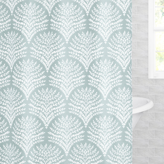 The Green Avalon Shower Curtain