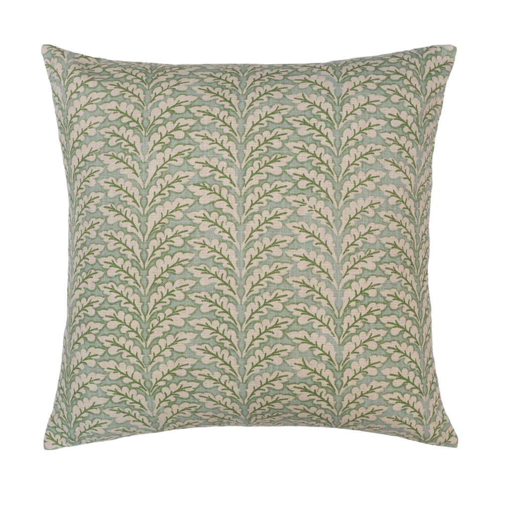 The Green Sea Fern Square Throw Pillow