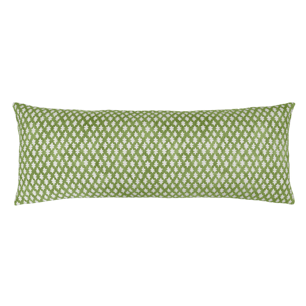 The Green Sprig Extra Long Lumbar Throw Pillow