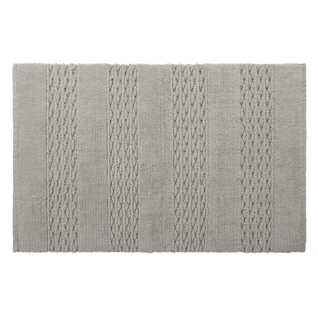The Grey Shoreline Weave Bath Mat