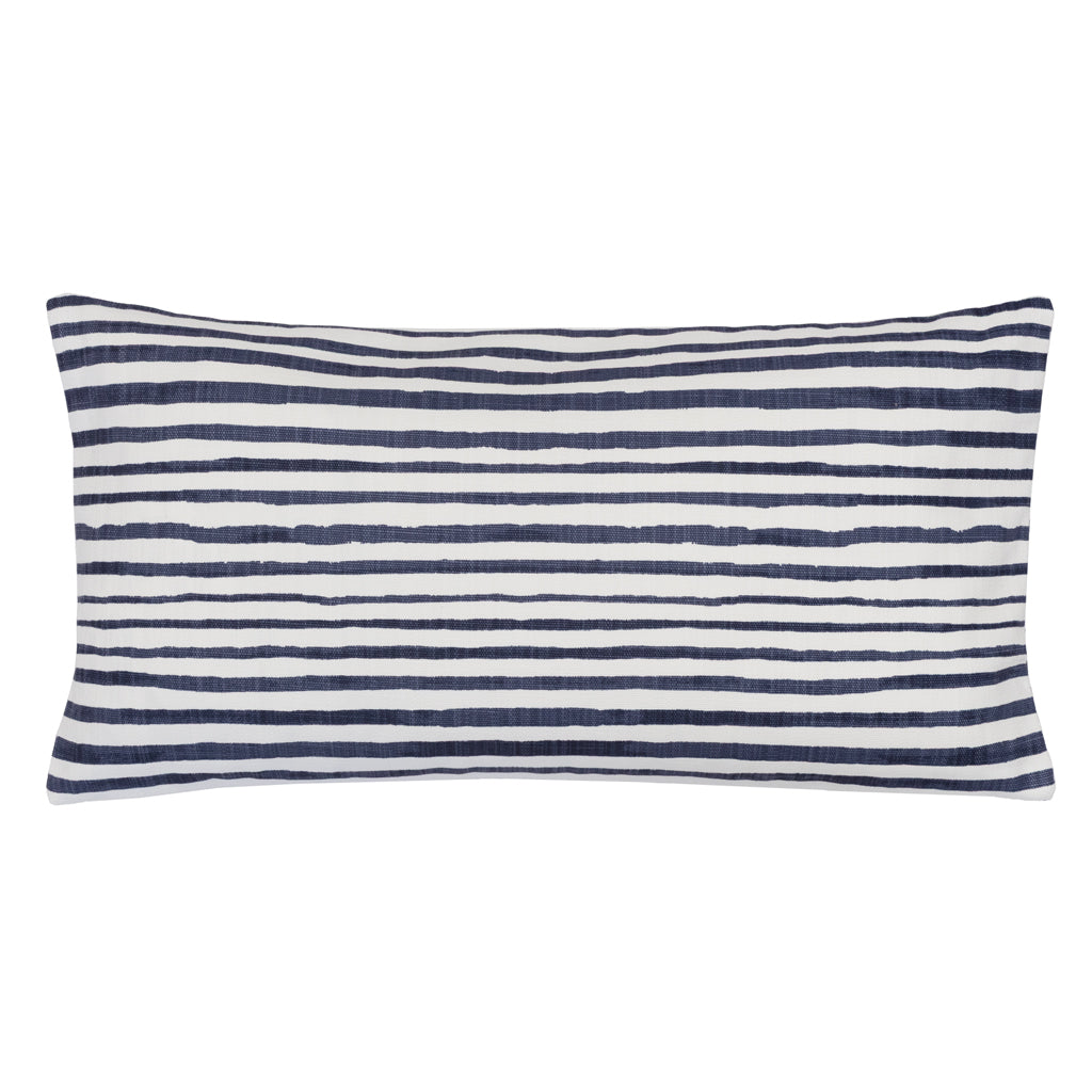 The Navy Coastal Stripes Throw Pillow