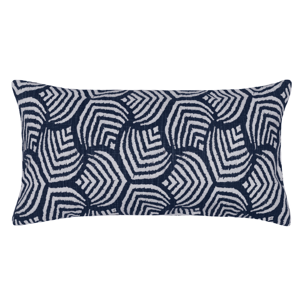 The Navy Modern Shells Throw Pillow