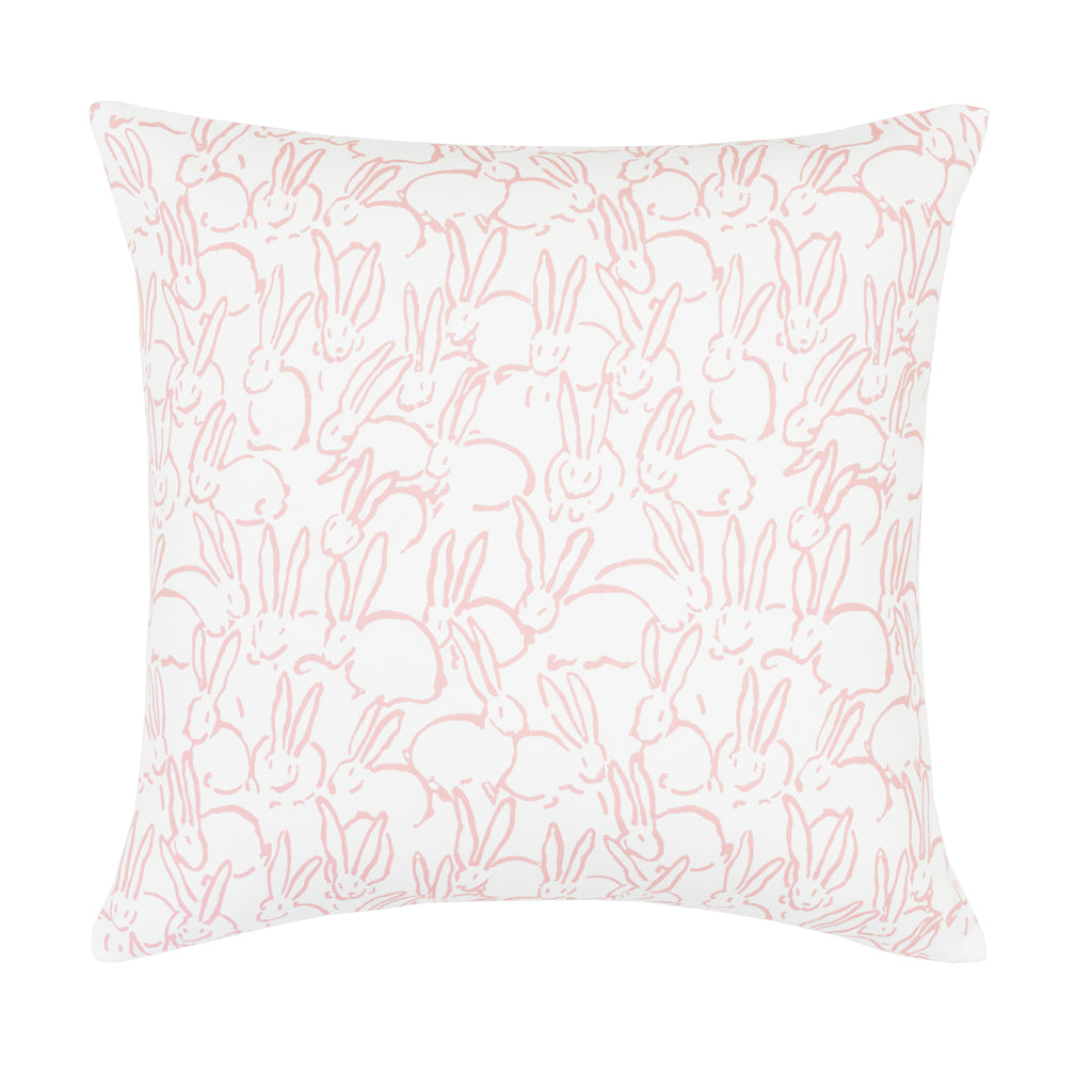 Bedroom inspiration and bedding decor | The Pink Bunnies Square Throw Pillow Duvet Cover | Crane and Canopy