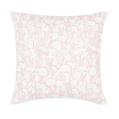 The Pink Bunnies Square Throw Pillow