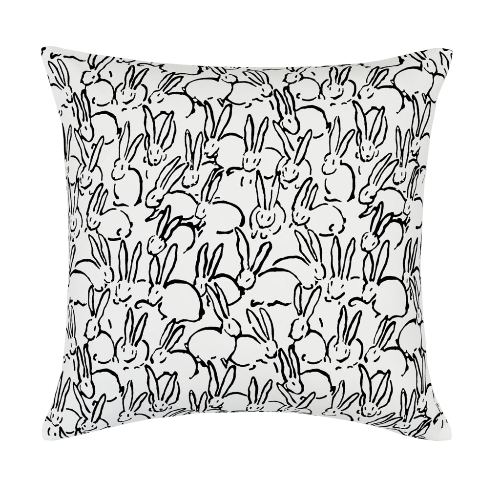 The Black Bunnies Square Throw Pillow