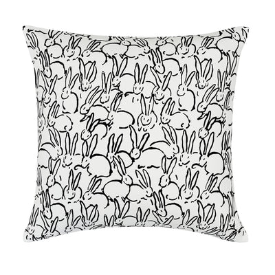 The Black Bunnies Square Throw Pillow