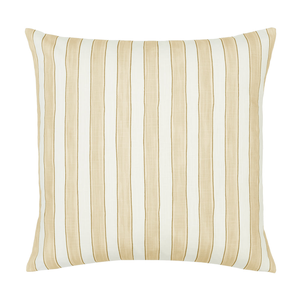 The Sand Seaside Watercolor Stripes Square Throw Pillow