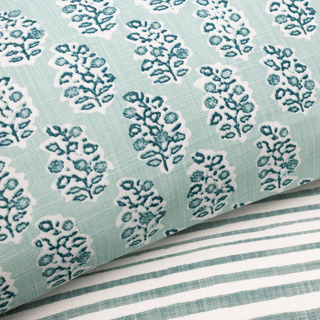 The Seafoam Green Sea Blossom Square Throw Pillow