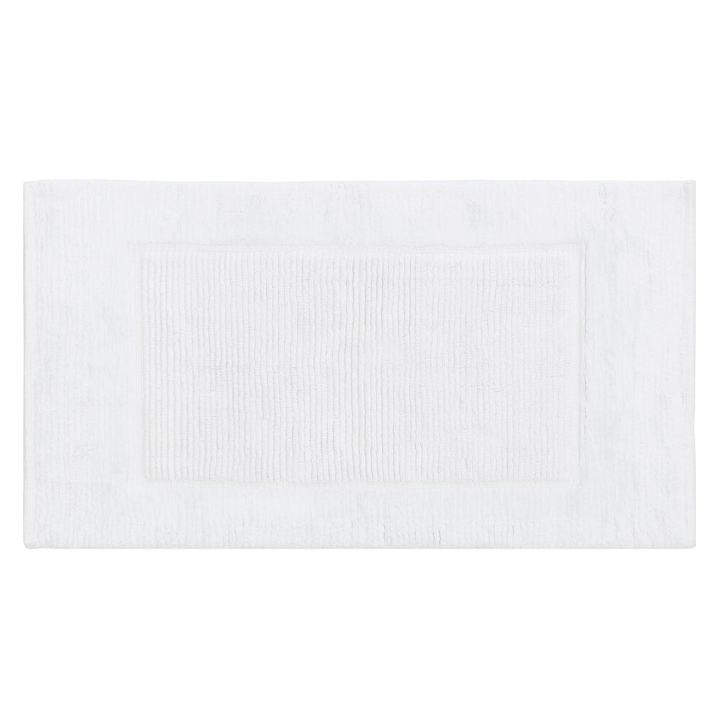 The White Ribbed Bath Mat