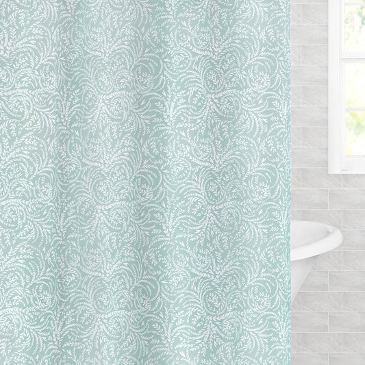 Wilder Seafoam Green Shower Curtain