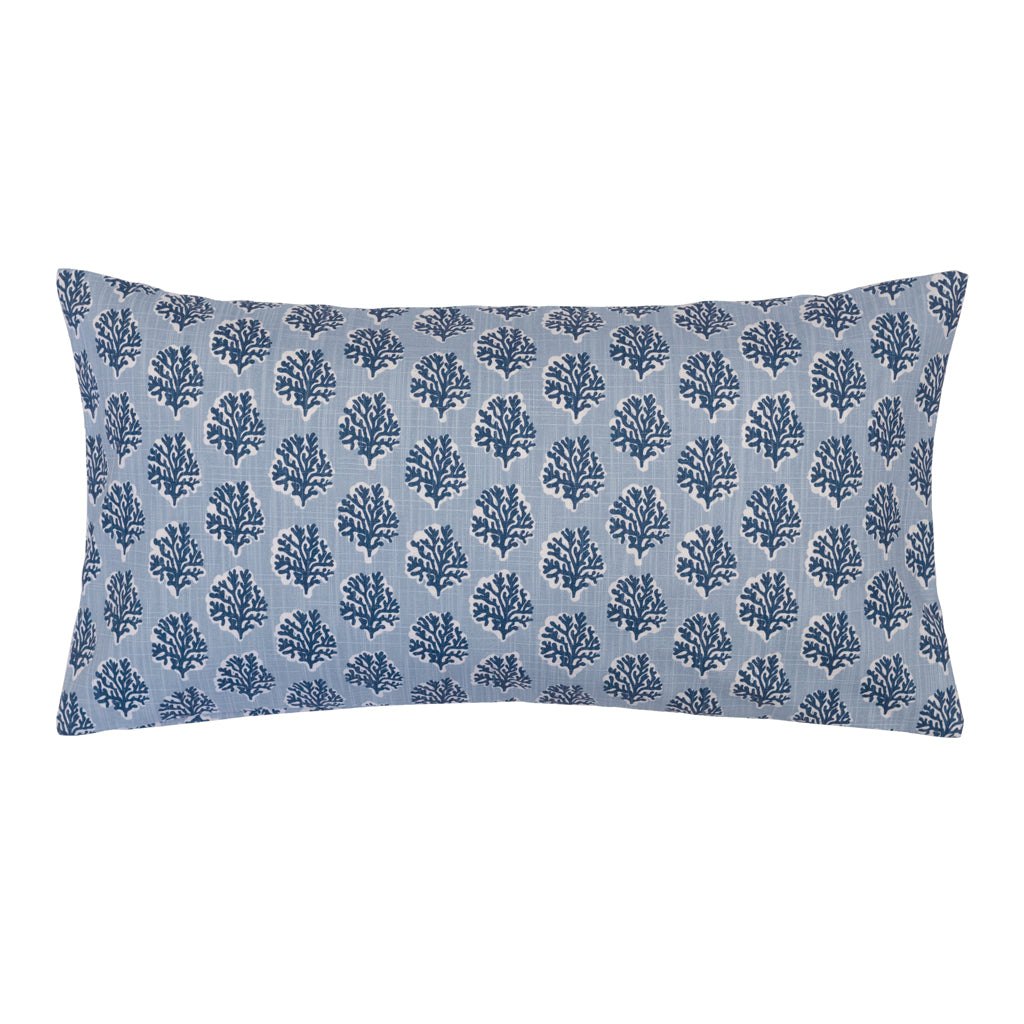 The Blue Marine Reef Throw Pillow