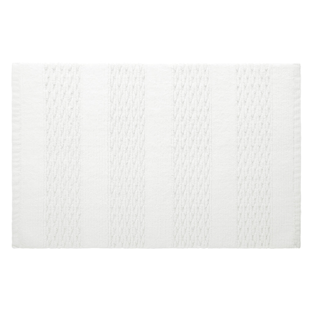 The White Shoreline Weave Bath Mat