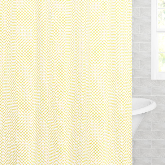 Yellow Cloud Shower Curtain