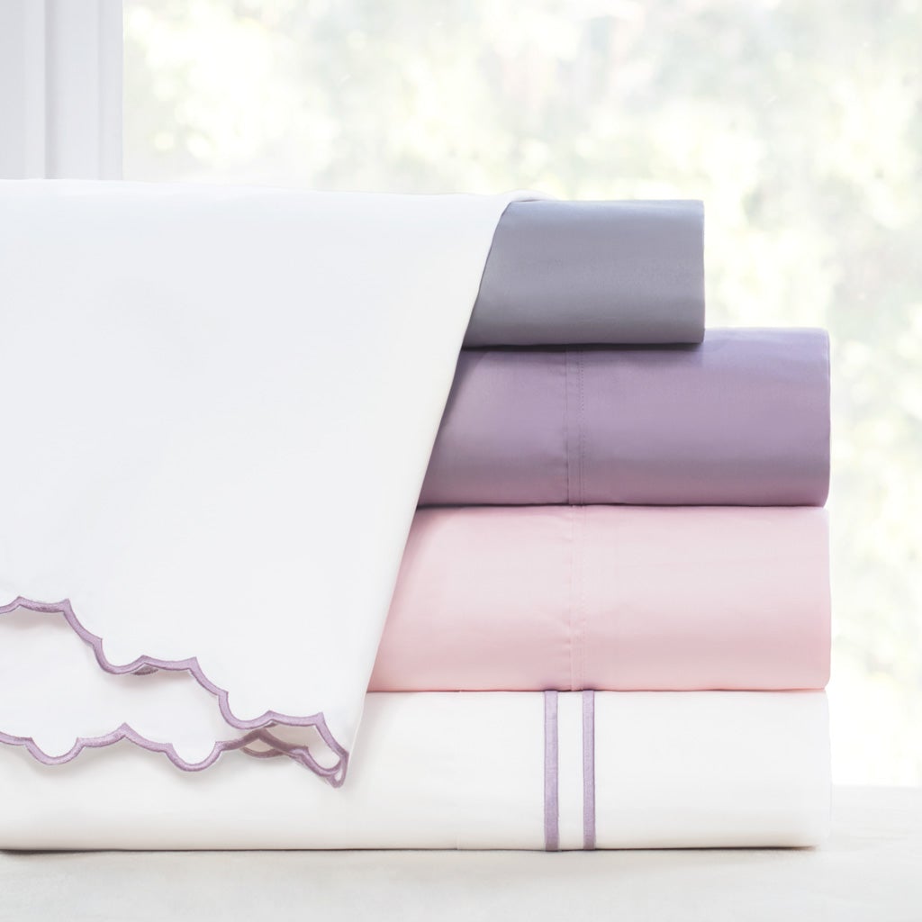 Lilac 400 Thread Count Sheet Set (Fitted, Flat, & Pillow Cases)