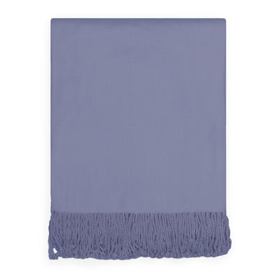 The Admiral Blue Fringed Throw Blanket