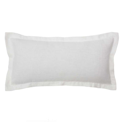 Lane White Belgian Linen Throw Pillow