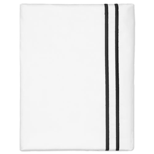 Black Lines Embroidered Pillowcase Pair