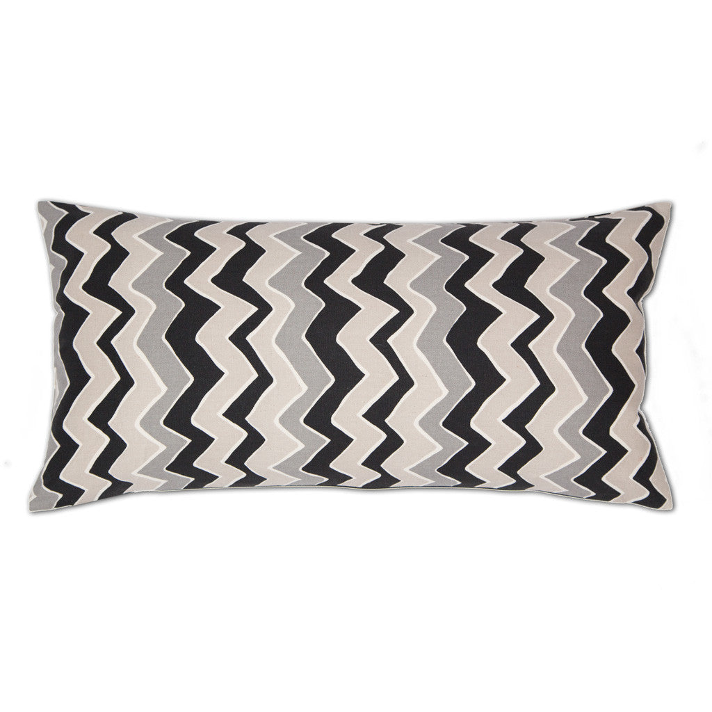 Bedroom inspiration and bedding decor | Black and White Zig Zag Throw Pillows | Crane and Canopy
