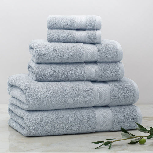 Classic Blue Towel Essentials Bundle (2 Wash + 2 Hand + 2 Bath Towels)