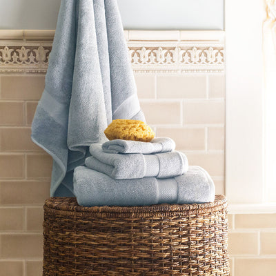 Classic Blue Towel Essentials Bundle (2 Wash + 2 Hand + 2 Bath Towels)