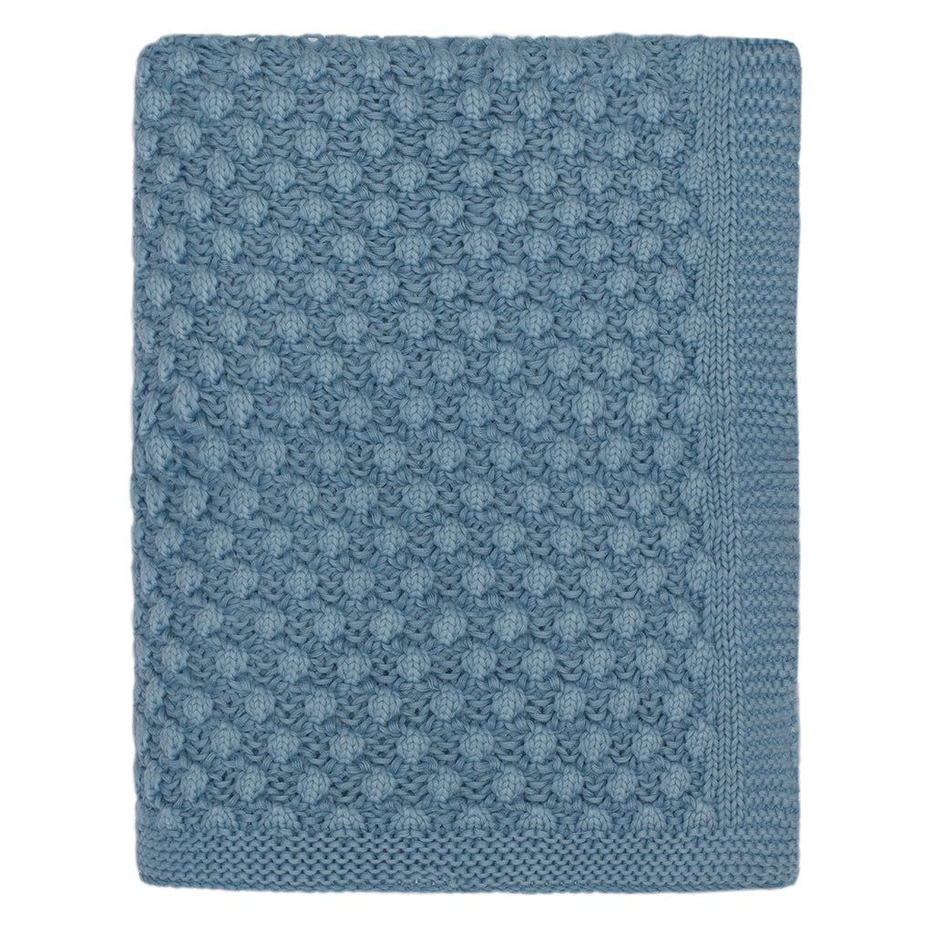 Bedroom inspiration and bedding decor | Blue Bubble Knit Throw Duvet Cover | Crane and Canopy
