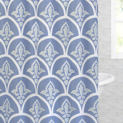 The Blue Clementina Shower Curtain