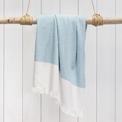 Blue Dot Fouta Towel Essentials Bundle (2 Wash + 2 Hand + 2 Bath Towels)