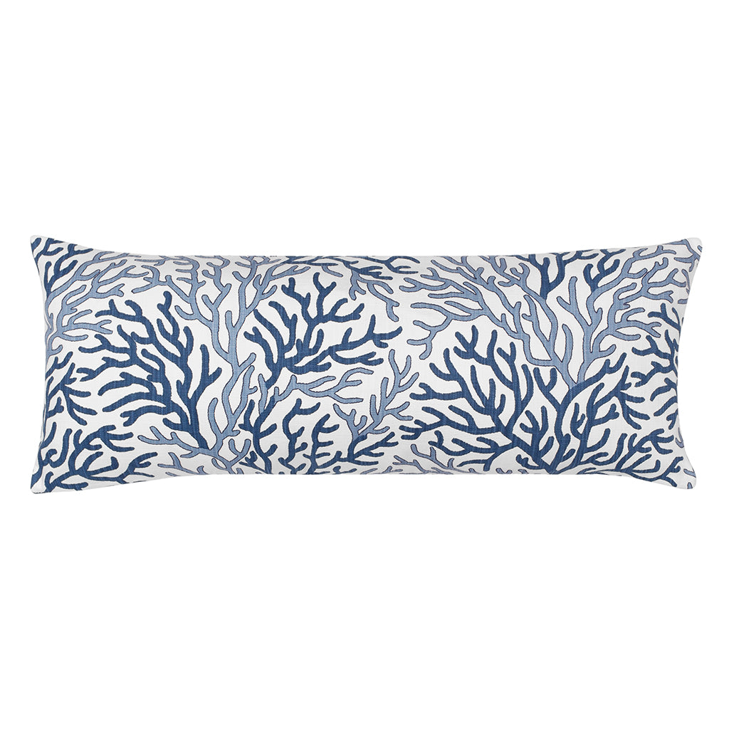 Bedroom inspiration and bedding decor | The Blue and Navy Reef Extra Long Lumbar Throw Pillow Duvet Cover | Crane and Canopy
